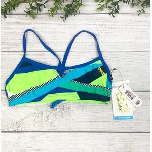 NEW Arena Women's Rulebreaker Be Bandeau Bikini Athletic Sport Swim Top XS